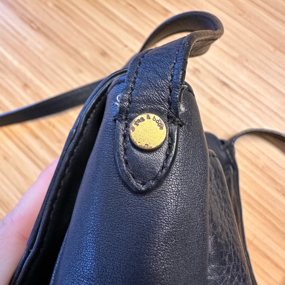 Rag & Bone mini pilot black leather crossbody bag - Picture 8 of 15